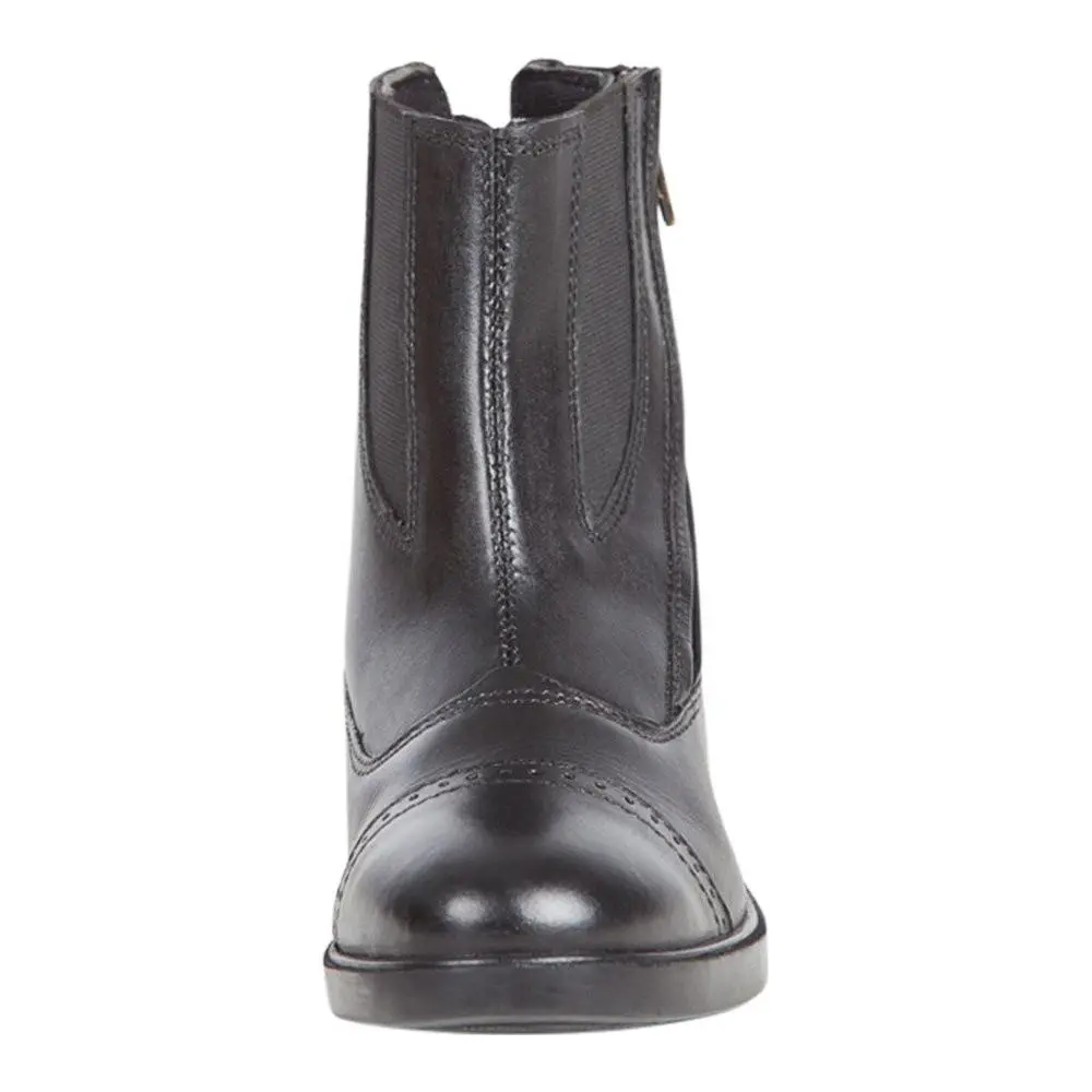 Daisy Clipper Children's Side Zipper Premium Leather Paddock Boots Horse Riding Boots, Black - Image 3
