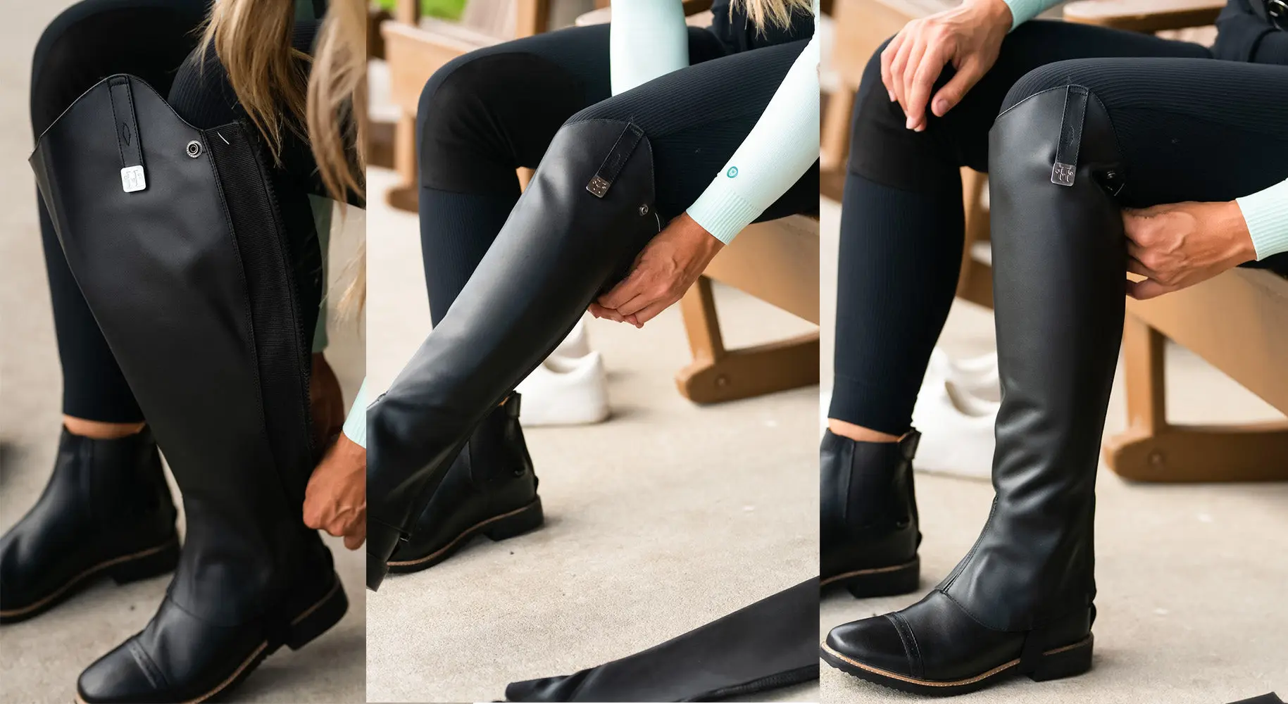 Huntley Equestrian Custom Fit Premium Leather Half Chaps - Image 10