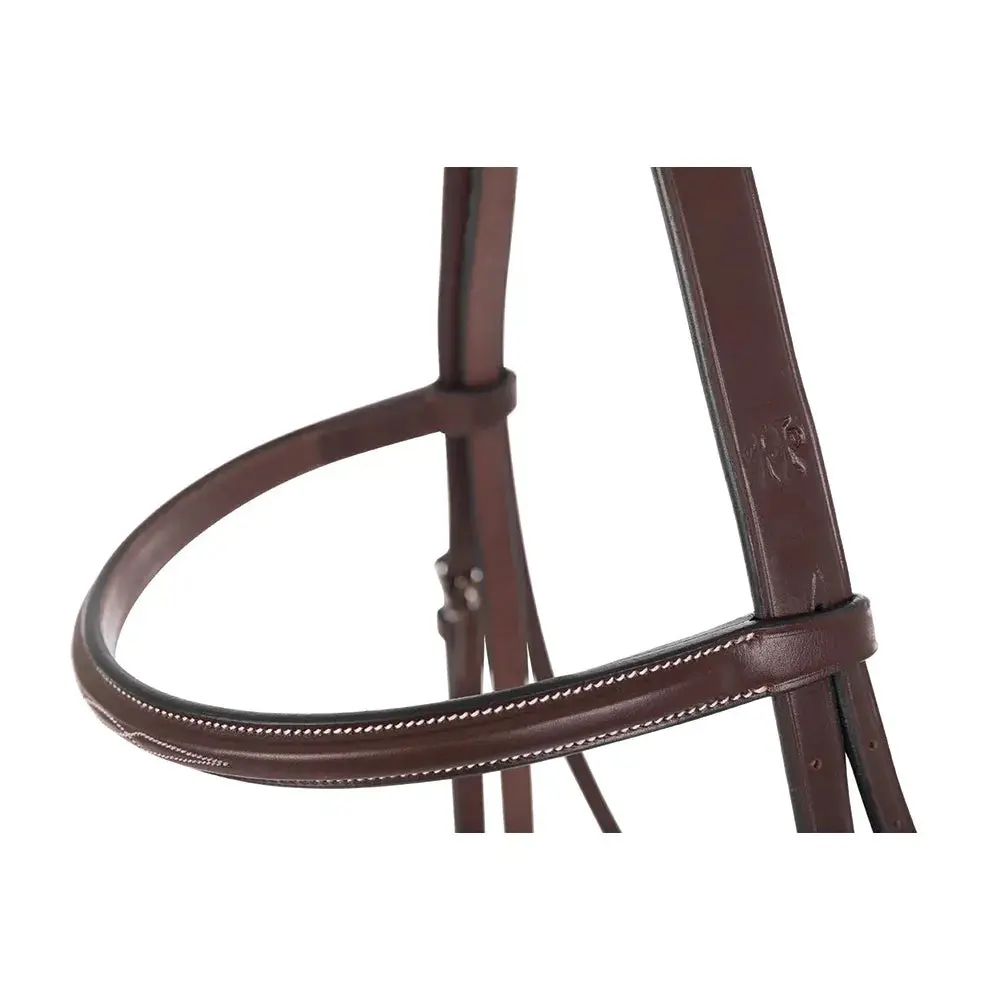 Huntley Equestrian Sedgwick Fancy Stitched Square Raised Hunter Horse Bridle with Reins - Image 7