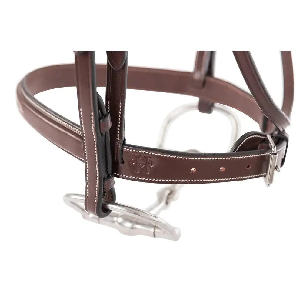 Huntley Equestrian Sedgwick Fancy Stitched Square Raised Hunter Horse Bridle with Reins - Image 9